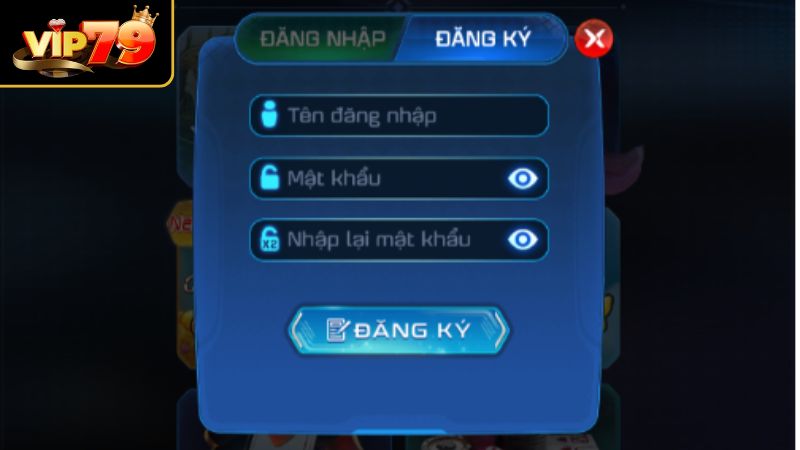 Thao tác đăng ký tham gia Vip79 đơn giản theo hướng dẫn